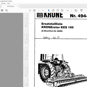 Krone KES 150 Ersatzteilliste - PDF DOWNLOAD
