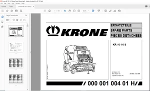 Krone KR 10-16 S Spare Parts Manual - PDF DOWNLOAD