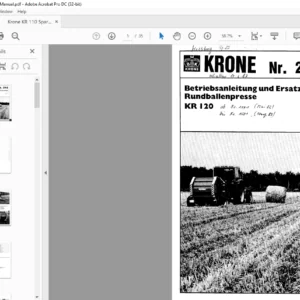 Krone KR 110 Spare Parts Manual - PDF DOWNLOAD