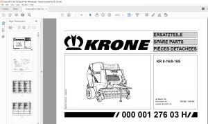 Krone KR 8-168-16S Spare Parts Manual - PDF DOWNLOAD