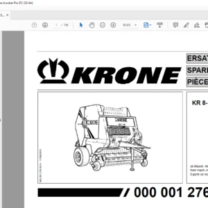 Krone KR 8-168-16S Spare Parts Manual - PDF DOWNLOAD