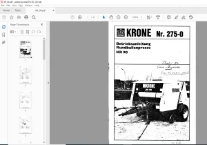 Krone KR90 Spare Parts Manual - PDF DOWNLOAD