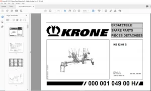 Krone KS 12.01 S Spare Parts Manual - PDF DOWNLOAD