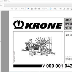 Krone KS 12.5 Spare Parts Manual - PDF DOWNLOAD