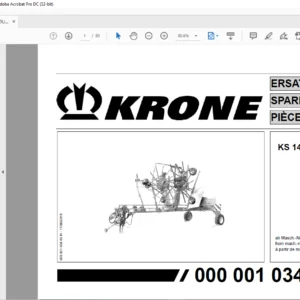 Krone KS 1401 DUO II Spare Parts Manual - PDF DOWNLOAD
