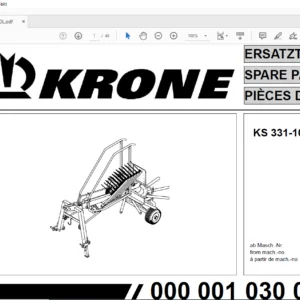 Krone KS 331-10 L Spare Parts Manual - PDF DOWNLOAD