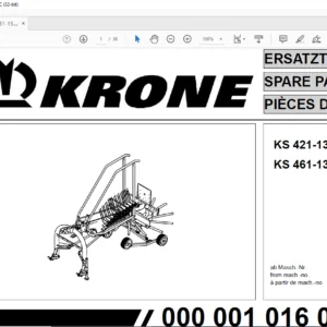 Krone KS 421-13 KS 461-13 Spare Parts Manual - PDF DOWNLOAD