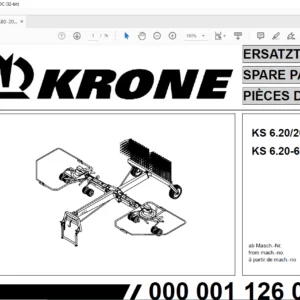 Krone KS 6.20/20 KS 6.20-6.80/20 Spare Parts Manual - PDF DOWNLOAD