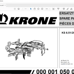 Krone KS 6.51/20 Duo Spare Parts Manual - PDF DOWNLOAD