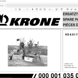 Krone KS 6.81-7.61/26 DUO Spare Parts Manual - PDF DOWNLOAD