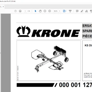 Krone KS DUO UNI III Spare Parts Manual - PDF DOWNLOAD