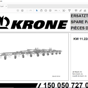 Krone KW 11.22/10 Spare Parts Manual - PDF DOWNLOAD