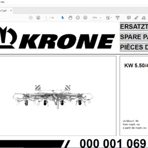 Krone KW 5.504X7 T Spare Parts Manual - PDF DOWNLOAD