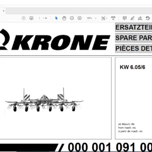 Krone KW 6.05/6 Spare Parts Manual - PDF DOWLOAD