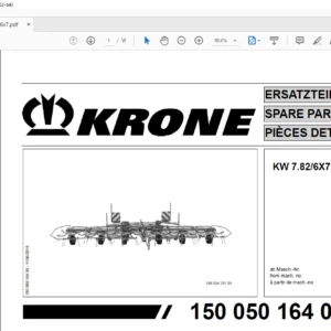 Krone KW 7.826X7 T Spare Parts Manual - PDF DOWNLOAD