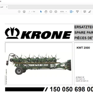 Krone KWT 2000 Spare Parts Manual - PDF DOWNLOAD