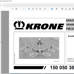 Krone Swadro 2000 Spare Parts Manual - PDF DOWNLOAD