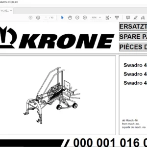 Krone Swadro 421/11 421/13 461Spare Parts Manual - PDF DOWNLOAD