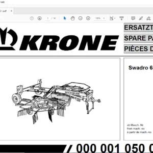 Krone Swadro 651 Spare Parts Manual - PDF DOWNLOAD