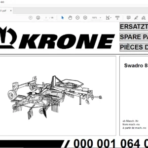 Krone Swadro 881 Spare Parts Manual - PDF DOWNLOAD