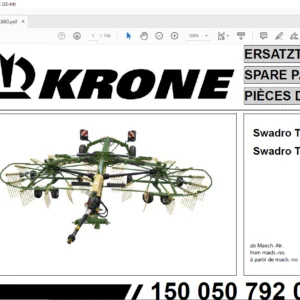 Krone Swadro TC 880 TC 880 X-treme Spare Parts Manual - PDF DOWNLOAD