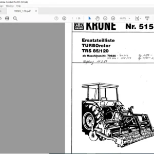 Krone TRS 85/120 Ersatzteilliste - PDF DOWNLOAD