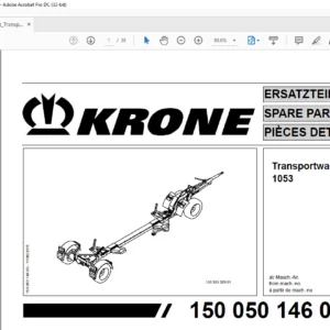 Krone BIG X 800 BIG X 1000 Spare Parts Manual - PDF DOWNLOAD