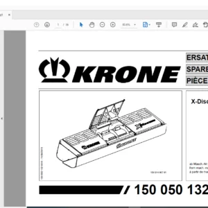 Krone X-Disc 6200 Spare Parts Manual - PDF DOWNLOAD