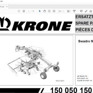 Krone Swadro 907 Spare Parts Manual - PDF DOWNLOAD