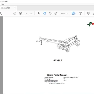 Kverneland 4332LR Spare Parts Manual - PDF DOWNLOAD