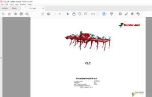 Kverneland CLC Ersatzteil Handbuch - PDF DOWNLOAD (English & German)