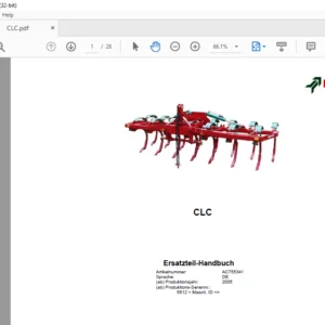 Kverneland CLC Ersatzteil Handbuch - PDF DOWNLOAD (English & German)