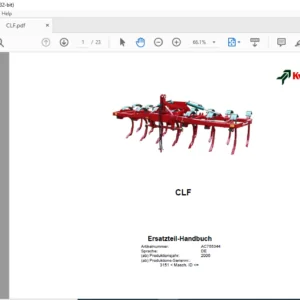 Kverneland CLF Ersatzteil Handbuch - PDF DOWNLOAD (German)