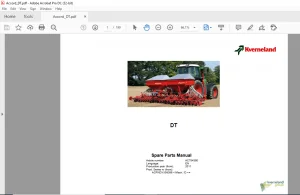 Kverneland DT Spare Parts Manual - PDF DOWNLOAD
