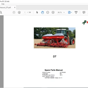 Kverneland DT Spare Parts Manual - PDF DOWNLOAD