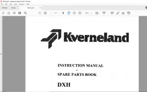 Kverneland DXH Spare Parts Manual - PDF DOWNLOAD