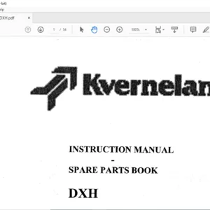 Kverneland DXH Spare Parts Manual - PDF DOWNLOAD