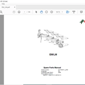 Kverneland EM LM Spare Parts List Manual - PDF DOWNLOAD