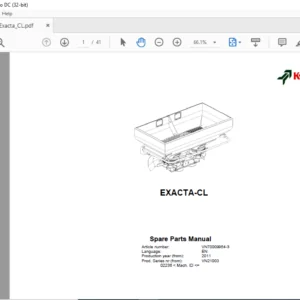 Kverneland Exacta-CL Spare Parts List Manual - PDF DOWNLOAD