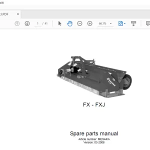 Kverneland FX-FXJ Spare Parts Manual - PDF DOWNLOAD