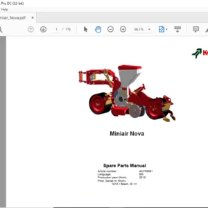 Kverneland Miniair Nova Spare Parts Manual - PDF DOWNLOAD