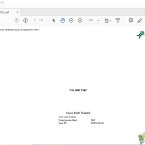 Kverneland NG 400M4F Spare Parts Manual - PDF DOWNLOAD