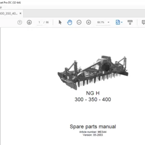 Kverneland NG H 300 350 400 Spare Parts Manual - PDF DOWNLOAD