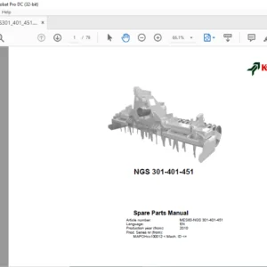 Kverneland NGS 301 401 451 Spare Parts Manual - PDF DOWNLOAD