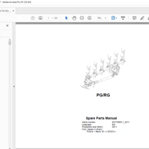 Kverneland PG RG Spare Parts Manual - PDF DOWNLOAD