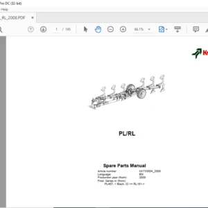 Kverneland PL RL Spare Parts Manual - PDF DOWNLOAD