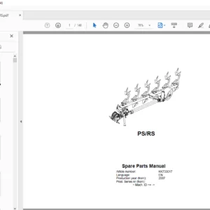 Kverneland PS RS Spare Parts Manual - PDF DOWNLOAD