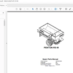 Kverneland Penton-RS-M Spare Parts Manual - PDF DOWNLOAD