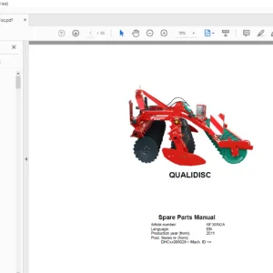Kverneland Qualidisca Spare Parts Manual - PDF DOWNLOAD
