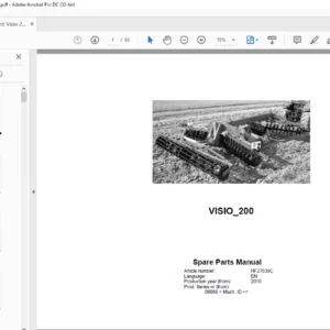 Kverneland Visio 200 Spare Parts Manual - PDF DOWNLOAD